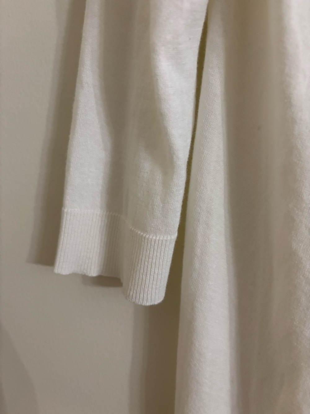 Gap Cotton Off White Ruffle Trim Tie Front Cardigan Size S - Picture 3 of 8